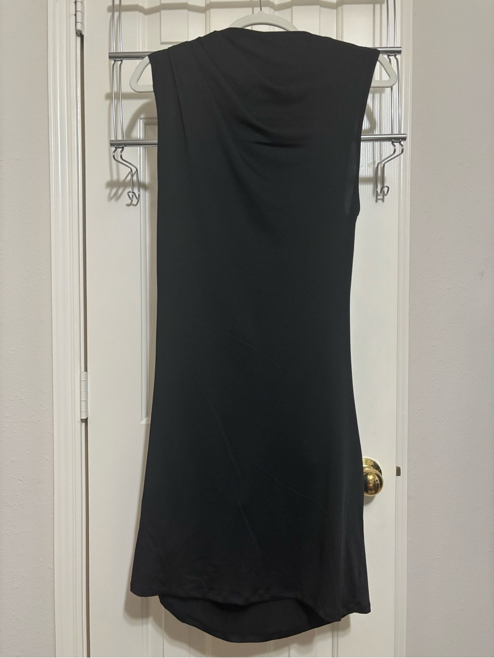 MICAS Sleeveless Black Midi Dress with Gold Teardrop Accents - Picture 5 of 5